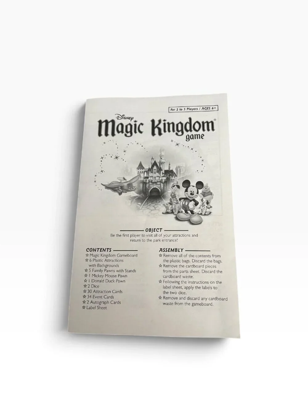 Disney Magic Kingdom Board Game Complete Haunted Mansion Space Mountain Castle
